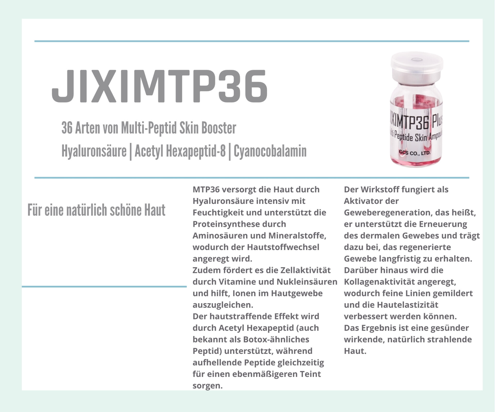 36 Arten von Multi-Peptid Skin Booster